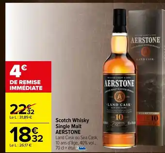 Carrefour Aerstone Scotch Whsiky Single Malt offre