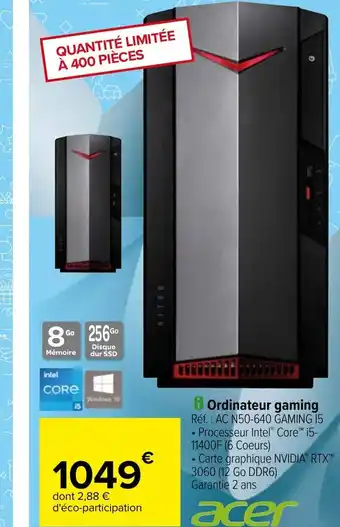 Carrefour Acer Ordinateur gaming offre