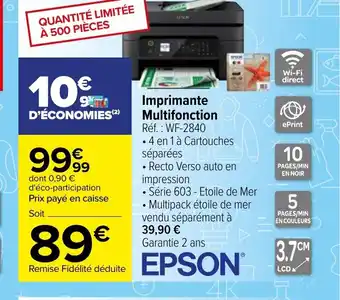 Carrefour Epson Imprimante Multifonction offre
