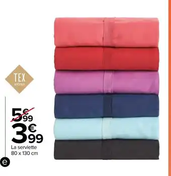 Carrefour Serviette Microfibre offre