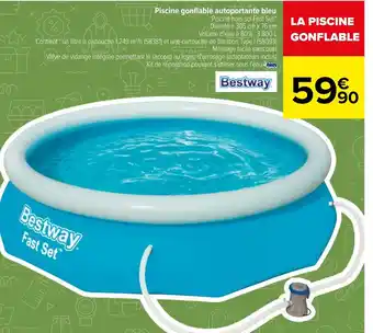 Carrefour Bestway Piscine gonflable autoportante bleu offre