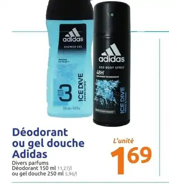 Adidas Déodorant ou gel douche