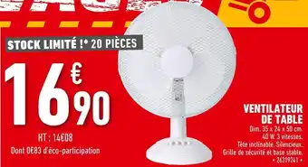 Batkor Ventilateur de Table offre