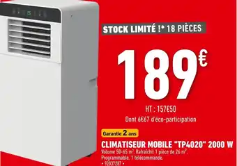 Climatiseur Mobile TP4020 2000W