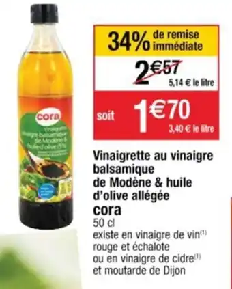 Cora x Carrefour Vinaigrette au vinaigre balsamique offre