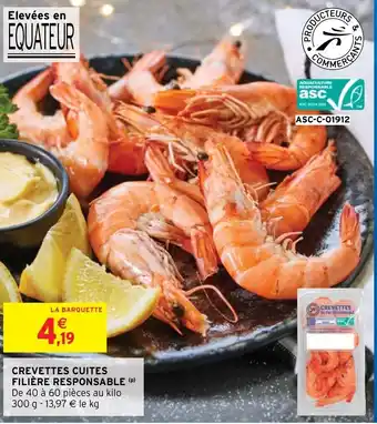 Intermarché Crevettes Cuites Filière Responsable offre