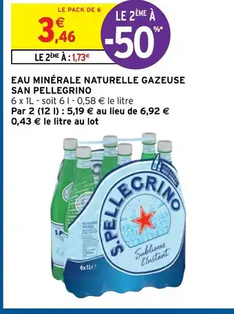Intermarché San Pellegrino Eau Minérale Naturelle Gazeuse0 offre
