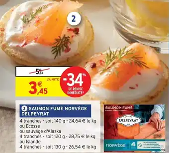 Intermarché Saumon Fumé Norvége Delpeyrant offre