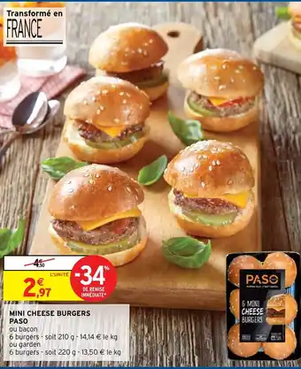 Intermarché Mini Cheese Burgers Paso offre