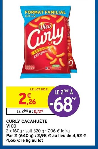 Intermarché Vico Curly Cacahuète offre