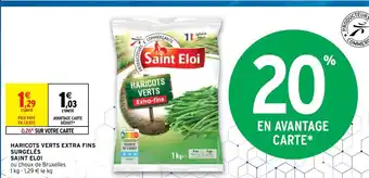 Intermarché Saint Eloi haricots verts extra fins surgelés offre