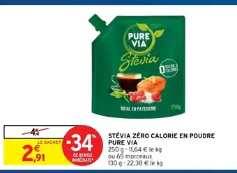 Intermarché Pure Via Stévia Zéro Calorie En Poudre offre