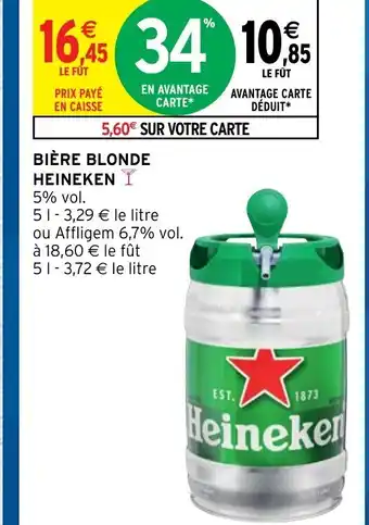 Intermarché Heineken Bière Blonde offre