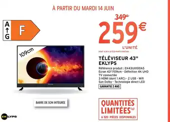 Intermarché Téléviseur 43" Eklyps offre