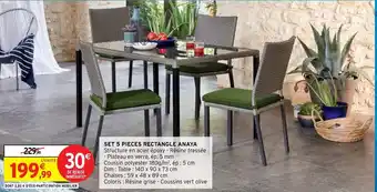 Intermarché Set 5 Pieces Rectangle Anaya offre