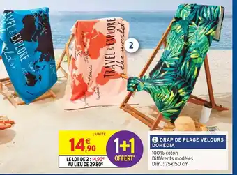 Intermarché Domédia Drap de Plage Velours offre