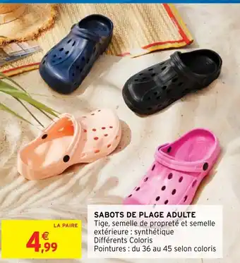 Intermarché Sabots de Plage Adulte offre