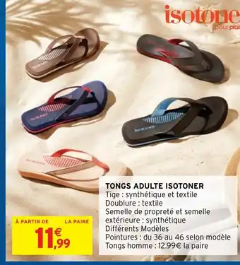 Tongs Adulte Isotoner