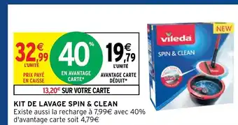 Intermarché Kit de Lavage Spin & Clean offre