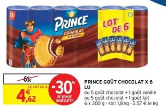 Intermarché Hyper Lu Prince Goût Chocolat X6 offre