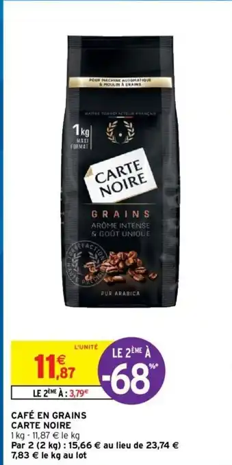 Intermarché Hyper Carte Noiire Café en Grains offre