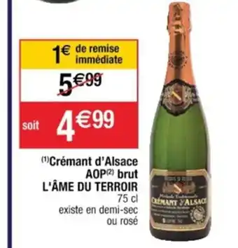 Crémant d'Alsace AOP brut L'âme de Terroir