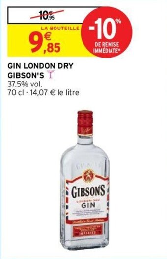 Intermarché Hyper Gibson's Gin London Dry offre