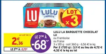 Intermarché Hyper Lu Lulu La Barquette Chocolat offre