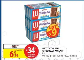 Intermarché Hyper Lu Petit Écolier Chocolat Au Lait offre