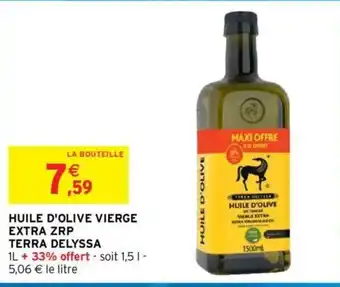 Intermarché Hyper Huile d'Olive Vierge Extra Zrp Terra Delyssa offre
