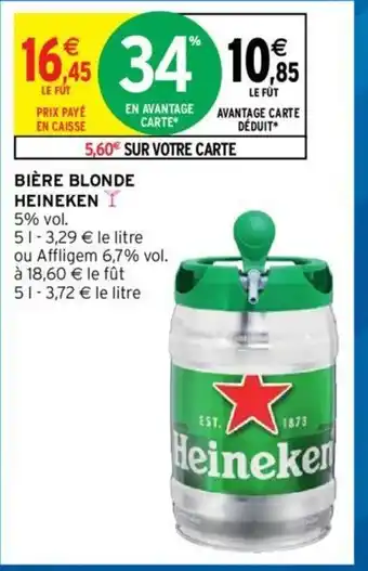 Intermarché Hyper Heineken Bière Blonde offre