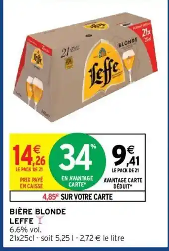 Intermarché Hyper Leffe Bière Blonde offre