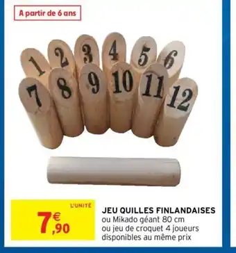 Intermarché Hyper Jeu Quilles Finlandaises offre