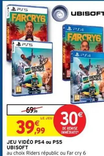 Intermarché Hyper Jeu Vidéo PS4 ou PS5 Ubisoft offre