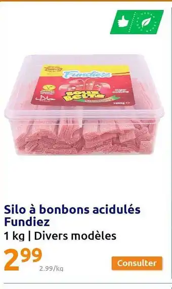 Action Silo à Bonbons Acidulés Fundiez offre