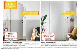 Lapeyre Portes Prêt à Peindre Romy, Portes Prêt à Peindre offre