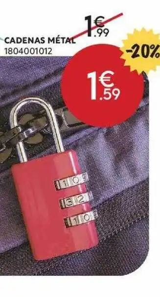 Maxi Bazar Cadenas Métal offre