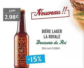 Naturalia Bière Lager La Royale Brasserie Du Roi offre