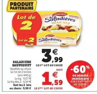 Super U Saladiere Saupiquet offre