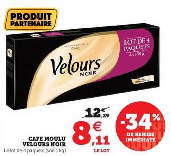 U Express Café Moulu Velours Noir offre