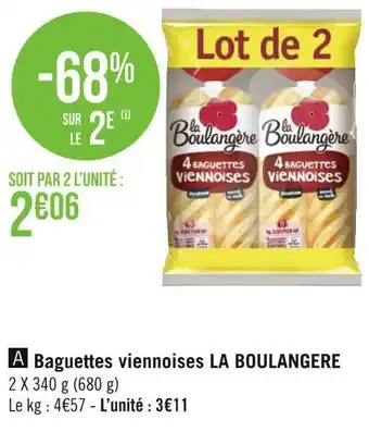La boulangere baguettes viennoises