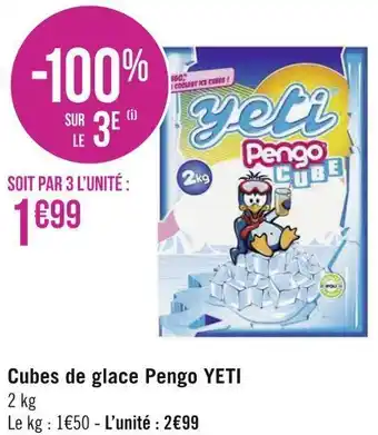 Géant Casino Yeti cubes de glace pengo offre