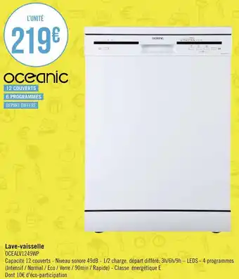 Géant Casino Oceanic lave-vaisselle offre