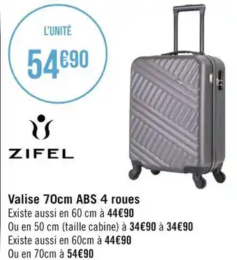 Géant Casino Zifel valise 70cm abs 4 roues offre