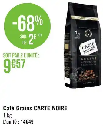 Géant Casino Carte noire café grains offre