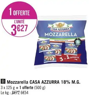 Casa azzurra mozzarella18% m.g.