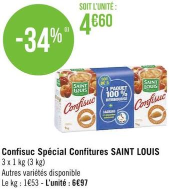 Géant Casino Saint louis confisuc spécial confitures offre
