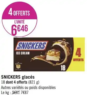 Géant Casino Snickers snickers glacés offre