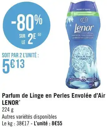 Géant Casino Lenor parfum de linge en perles envolée d’air* offre