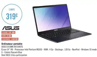 Géant Casino Asus ordinateur portable offre